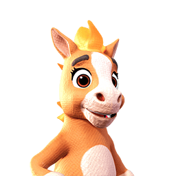 Cartoon Fire Horse