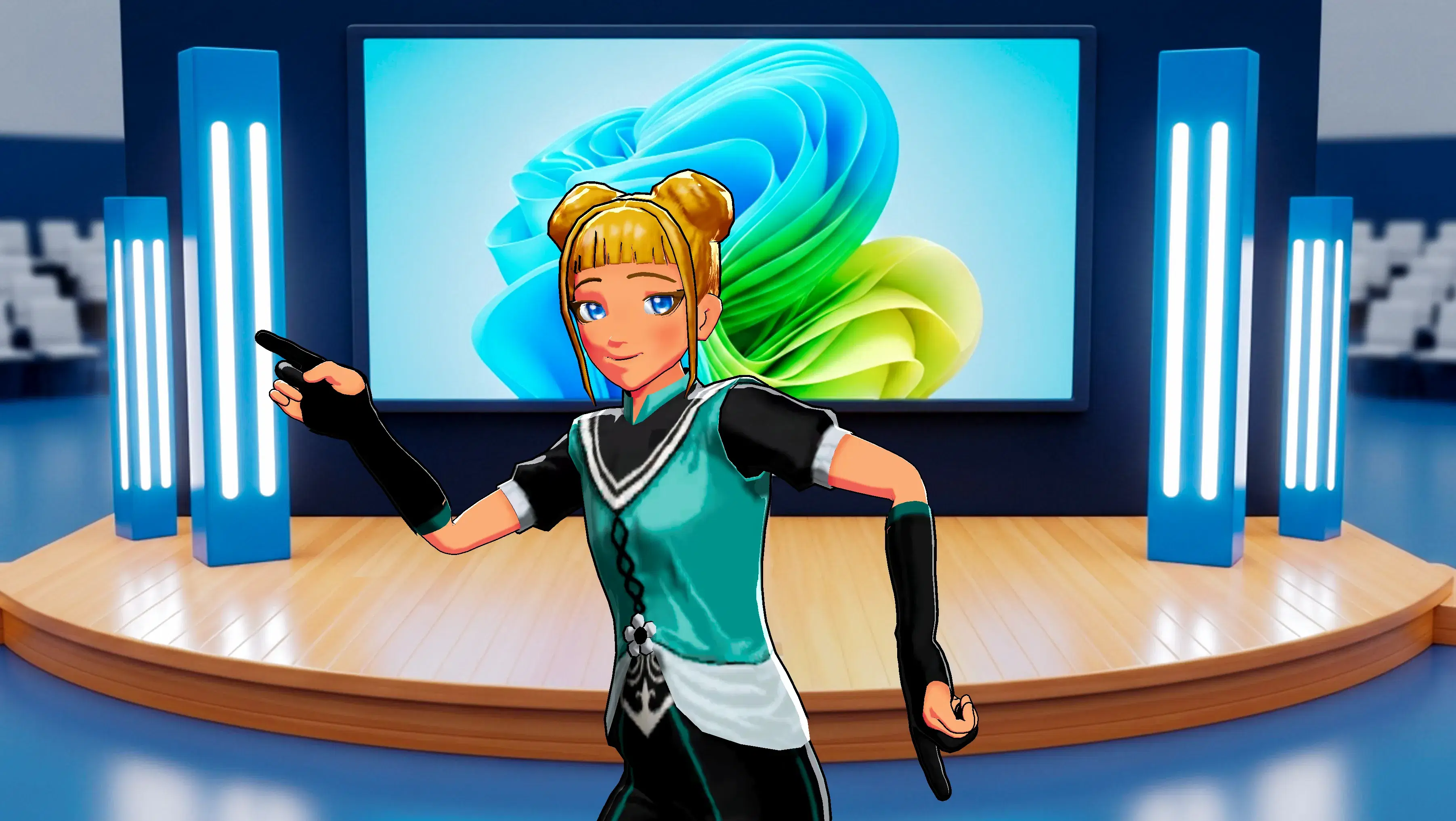 Modelo de Apresentação de Clipe Musical em Desenho Animado - Krikey AI